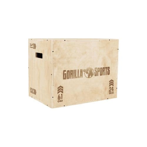 Plyo Box Classique 3 en 1 en bois – Gorilla Sports