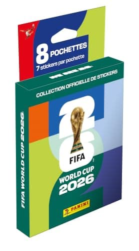 Stickers Panini Coupe du Monde 2026 – Blister 8 pochettes