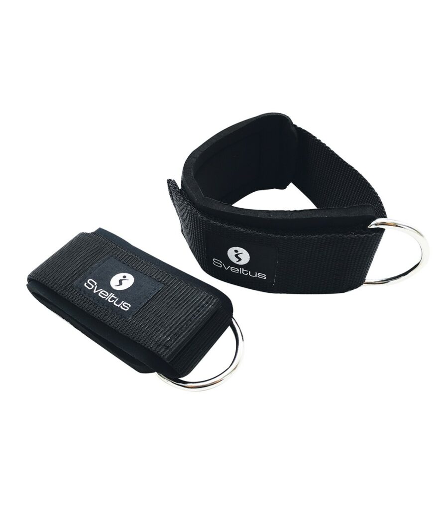 Sangles de chevilles rembourrées nylon - Accessoire musculation câble